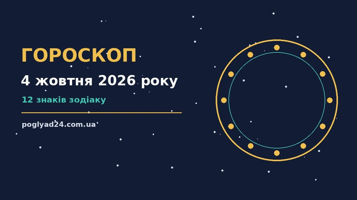 Гороскоп на 4 жовтня 2026 року: на що звернути увагу про події, зустрічі та вибір