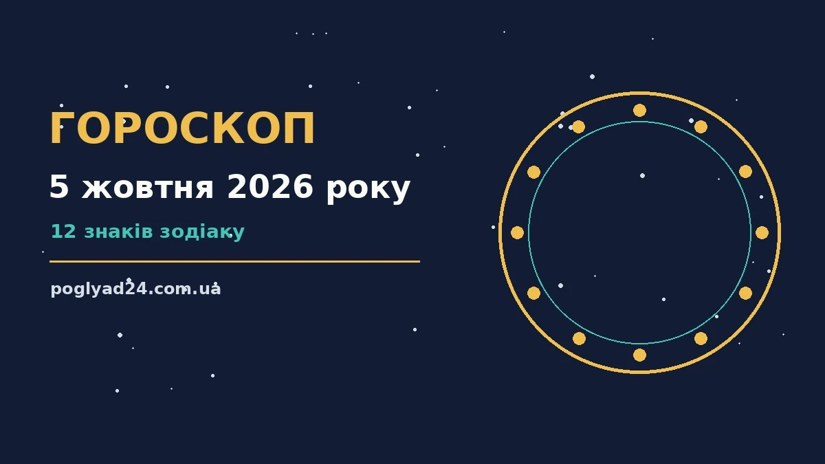 Гороскоп на 5 жовтня 2026 року: на що звернути увагу про події, зустрічі та вибір