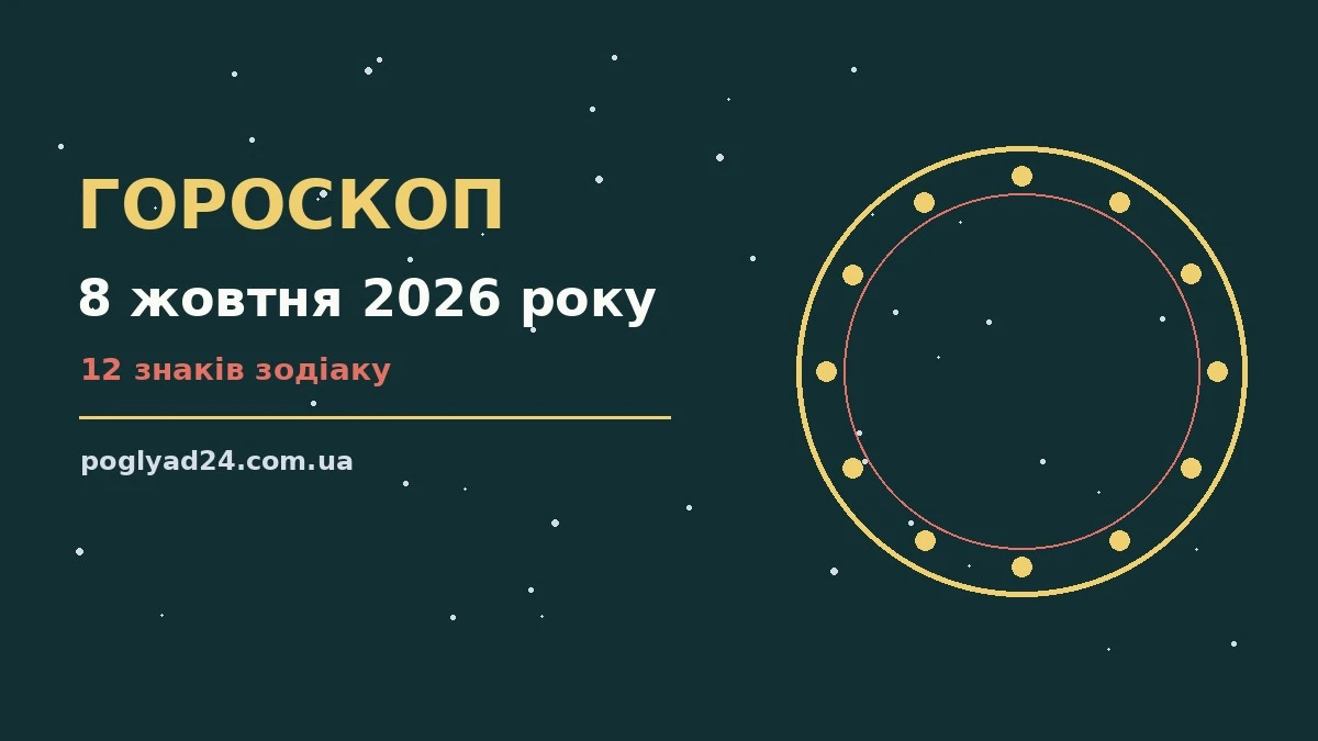Гороскоп на 8 жовтня 2026 року: на що звернути увагу про події, зустрічі та вибір